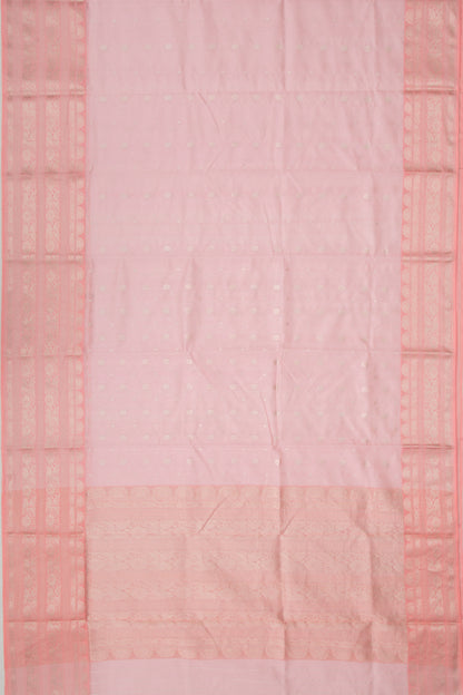 Chanderi Silk Butta Baby Pink Saree
