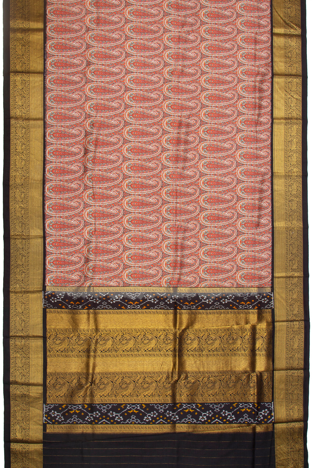 Kanchipuram Silk Jacquard Multicolour Saree