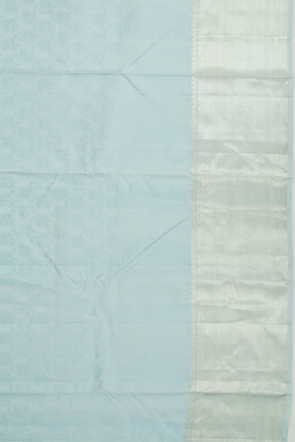 Kanchipuram Silk Jacquard Ice Blue Saree