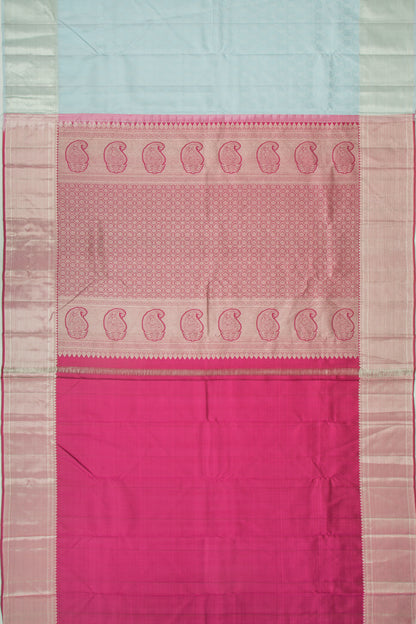 Kanchipuram Silk Jacquard Ice Blue Saree