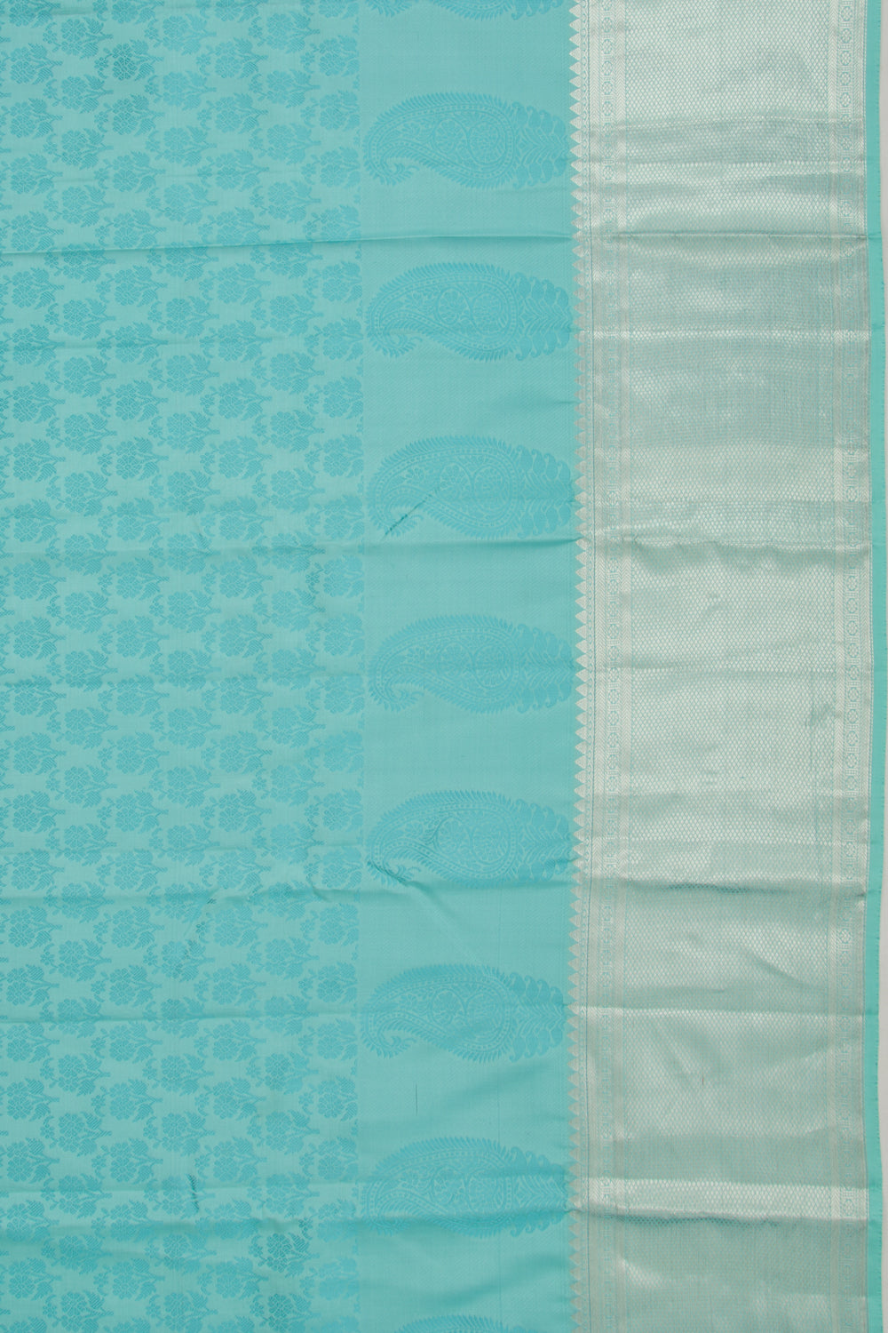 Kanchipuram Silk Jacquard Blue Saree
