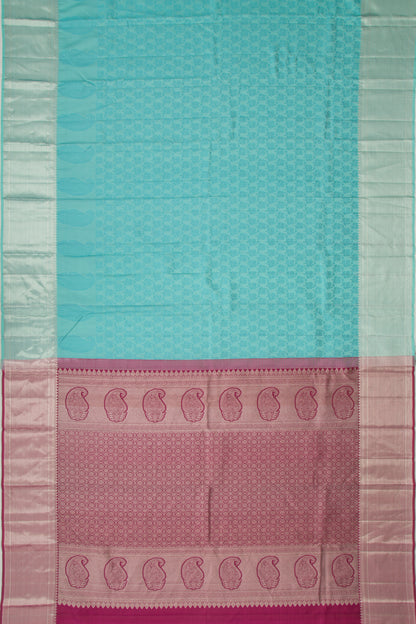 Kanchipuram Silk Jacquard Blue Saree