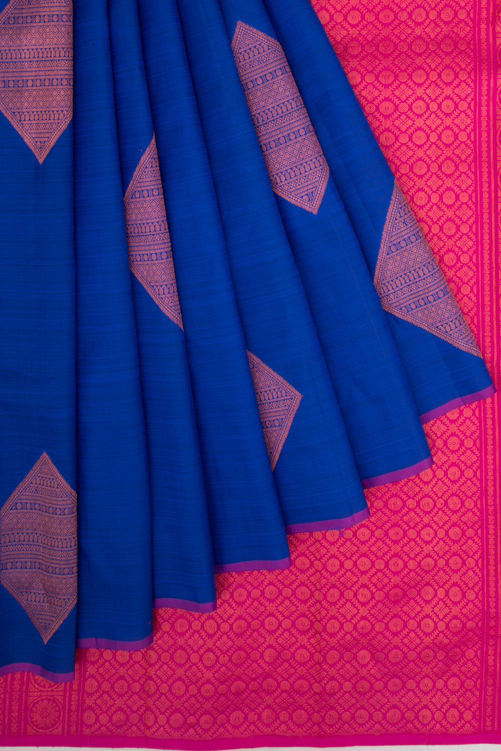 Kanchipuram Silk Butta Dark Blue Saree