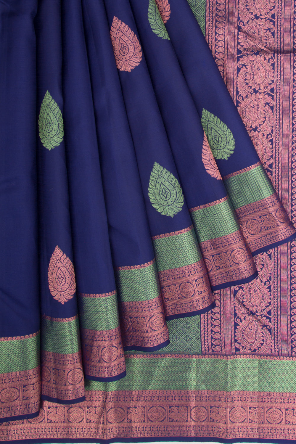 Taranga Kanchi Silk Butta Dark Blue Saree