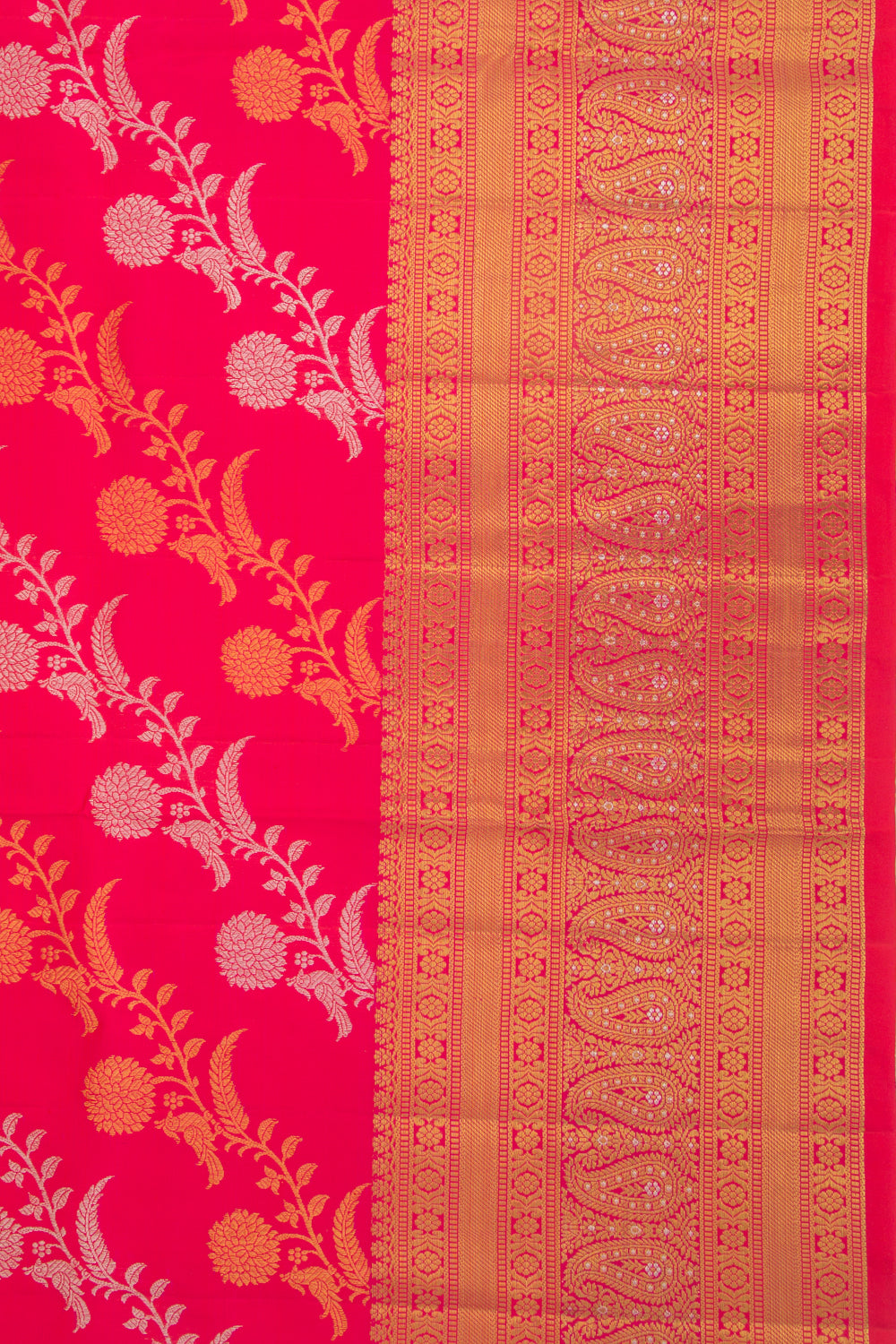 Kanchipuram Silk Jaal Pink Saree