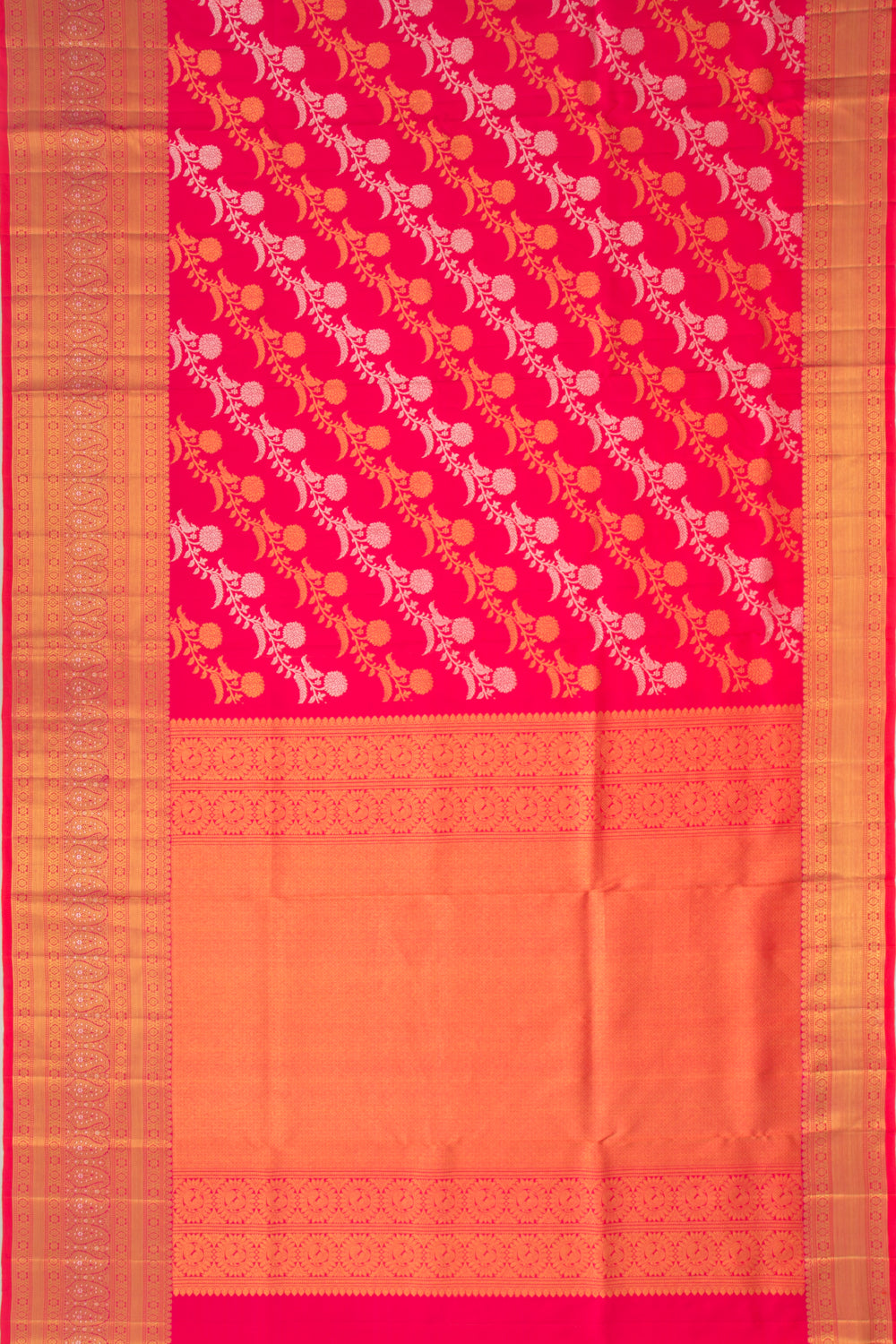 Kanchipuram Silk Jaal Pink Saree