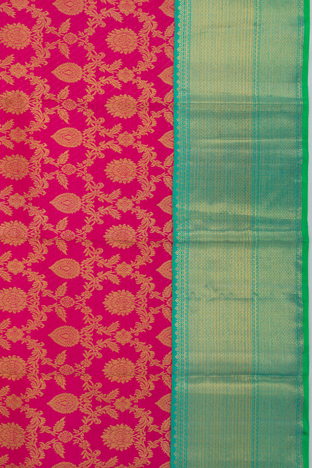 Kanchipuram Silk Jaal Pink Saree