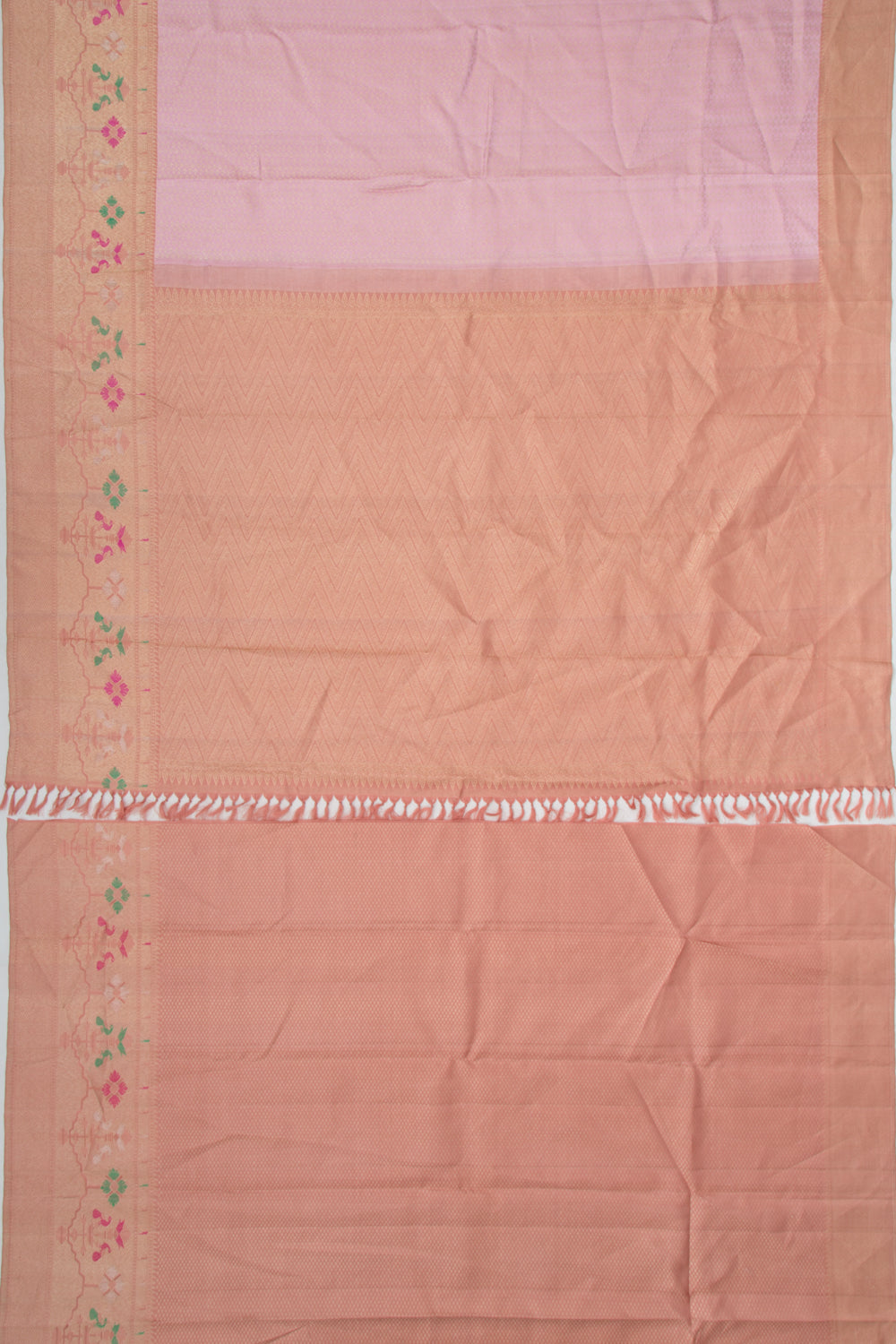 Kanchipuram Silk Brocade Baby Pink Saree