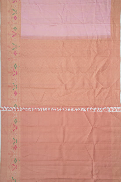 Kanchipuram Silk Brocade Baby Pink Saree