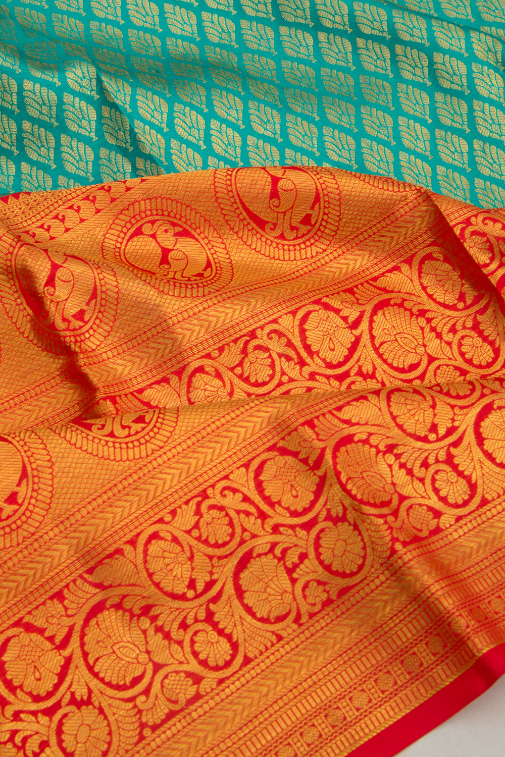 Taranga Kanchi Silk Brocade Blue Saree