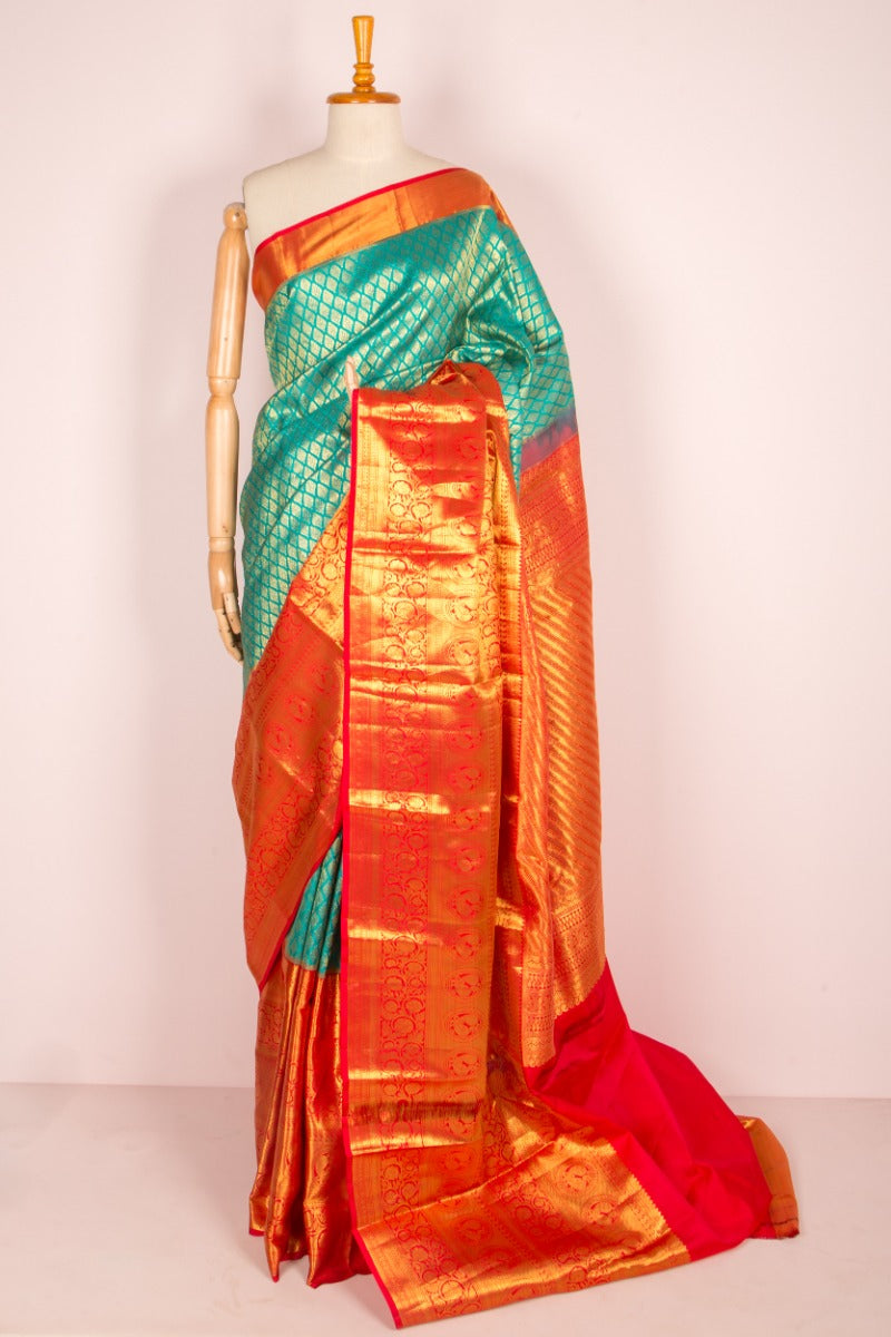 Taranga Kanchi Silk Brocade Blue Saree