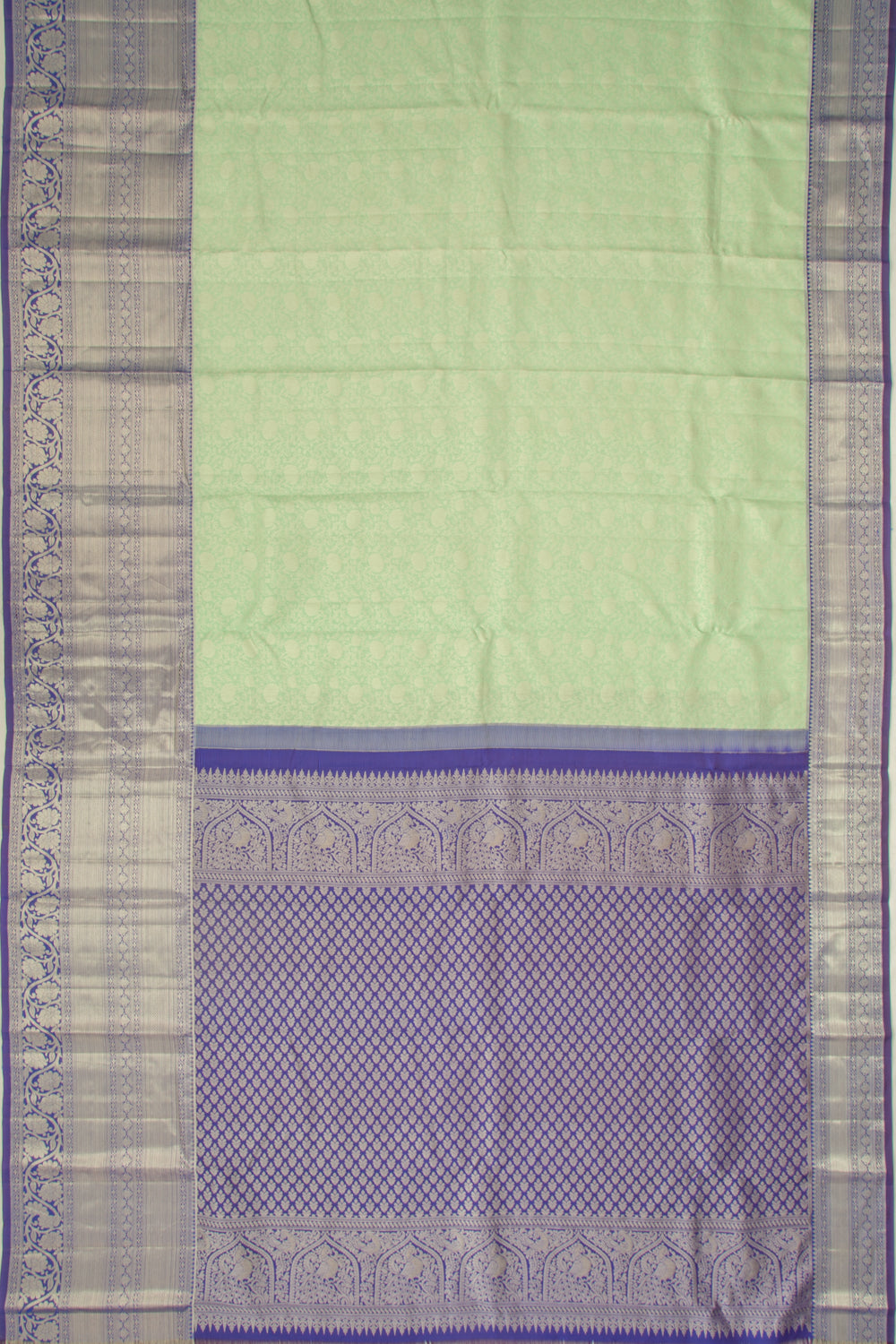 Taranga Kanchi Silk Brocade Pastel Green Saree