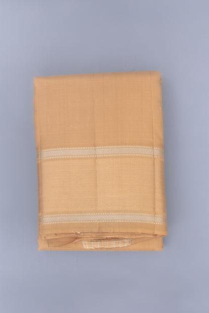 Kanchipuram Silk Plain Sandalwood Dhoti 10X3 Muzham