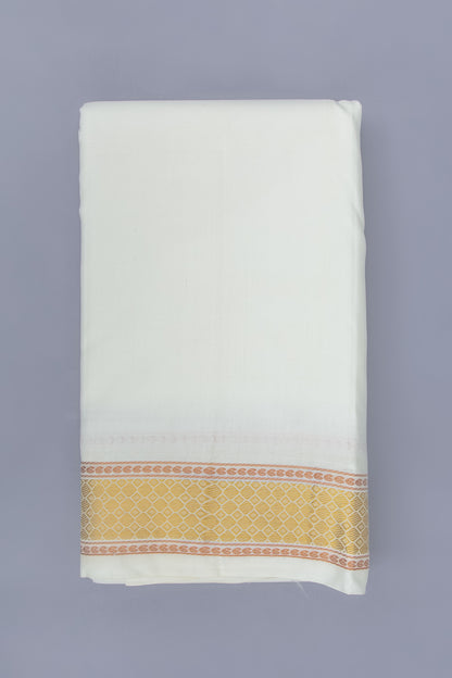 Kanchipuram Silk Plain White Dhoti 7X3 Muzham