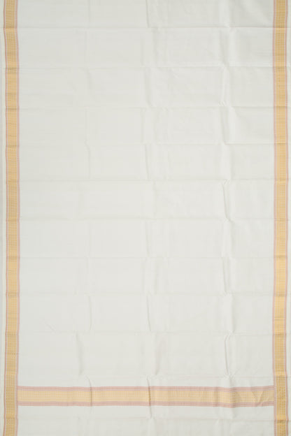 Kanchipuram Silk Plain White Dhoti 7X3 Muzham