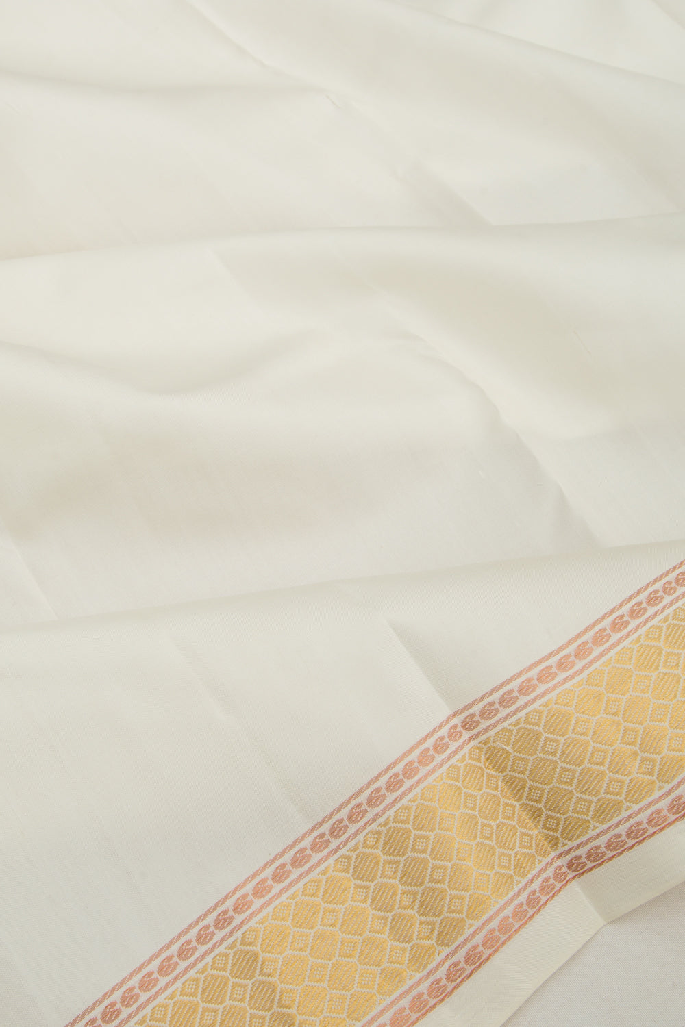 Kanchipuram Silk Plain White Dhoti