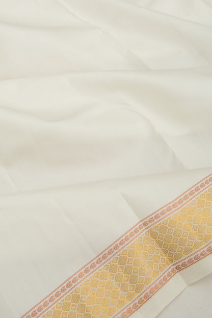 Kanchipuram Silk Plain White Dhoti