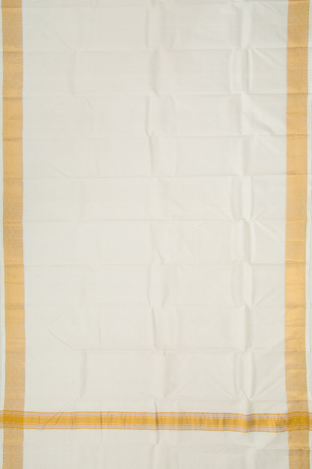 Kanchipuram Silk Plain White Dhoti 8X3 Muzham