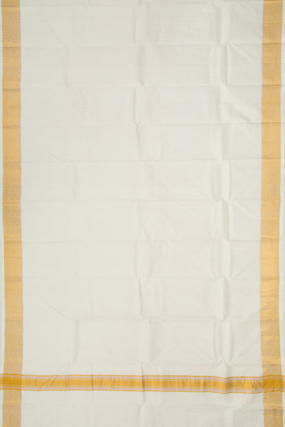 Kanchipuram Silk Plain White Dhoti 8X3 Muzham