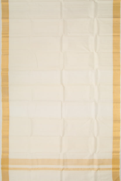 Kanchipuram Silk Plain White Dhoti 9X3 Muzham