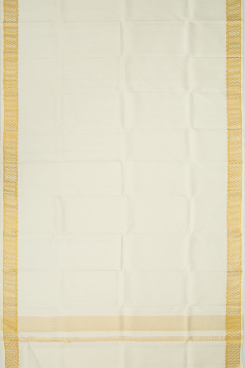 Kanchipuram Silk Plain White Dhoti 9X3 Muzham