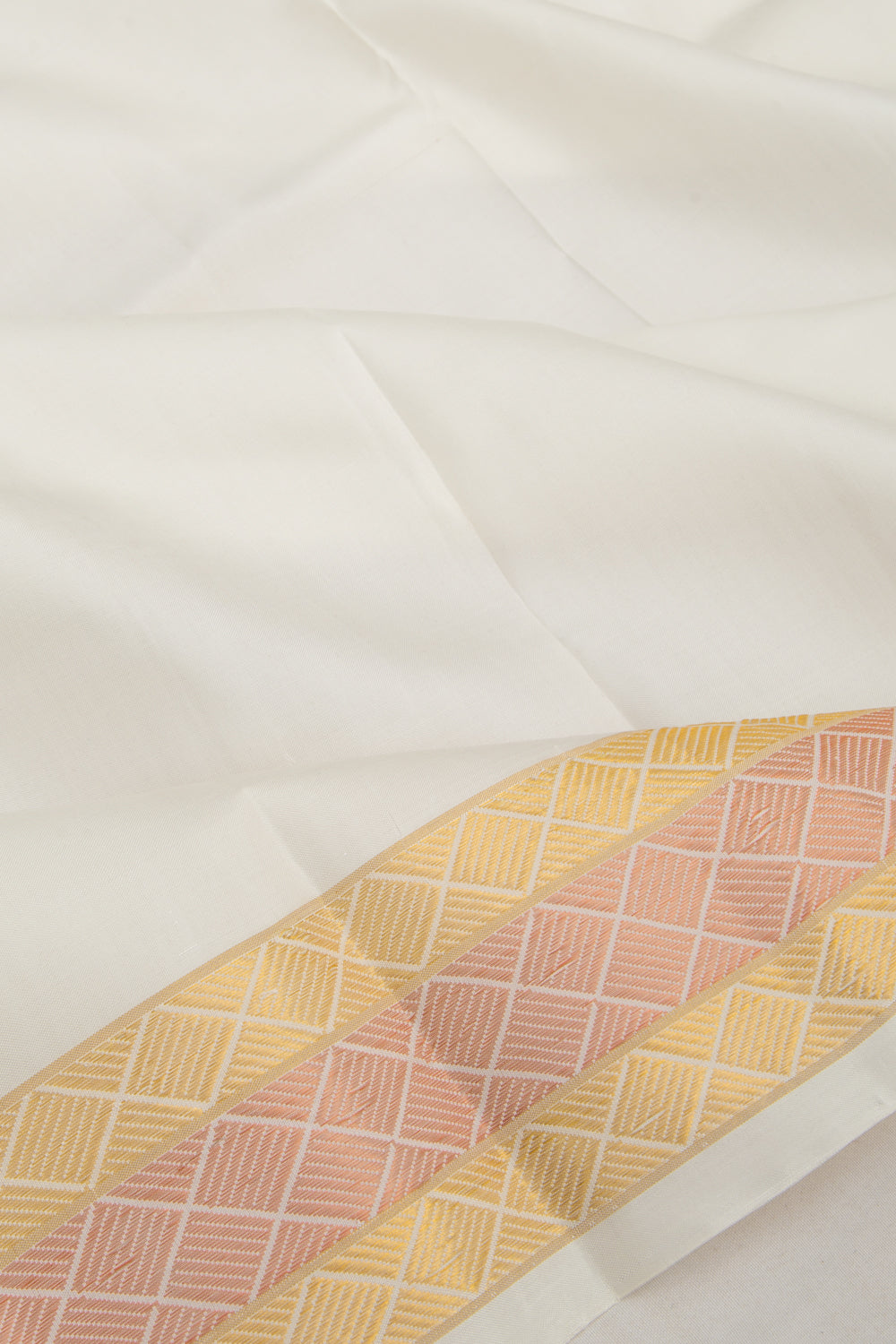 Kanchipuram Silk Plain White Dhoti