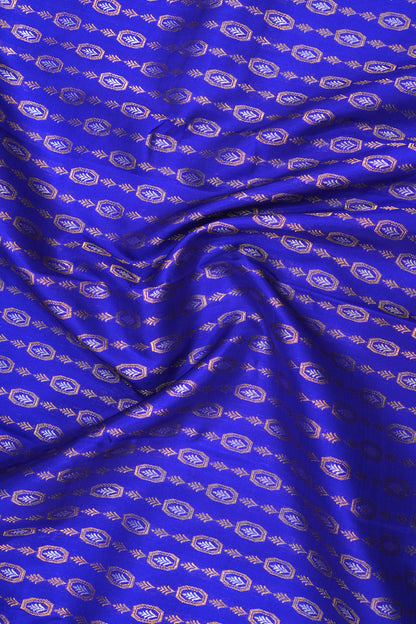 Kanchipuram Silk Brocade Royal Blue Saree