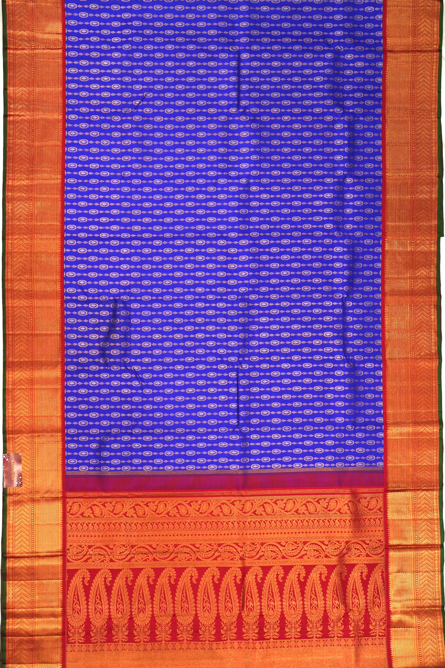 Kanchipuram Silk Brocade Royal Blue Saree