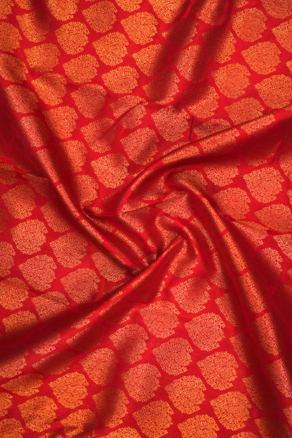 Kanchipuram Silk Brocade Red Saree