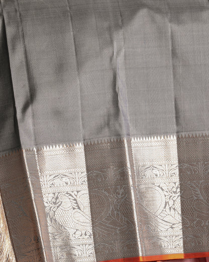 Kanchipuram Silk Brocade Pastel Pink Saree