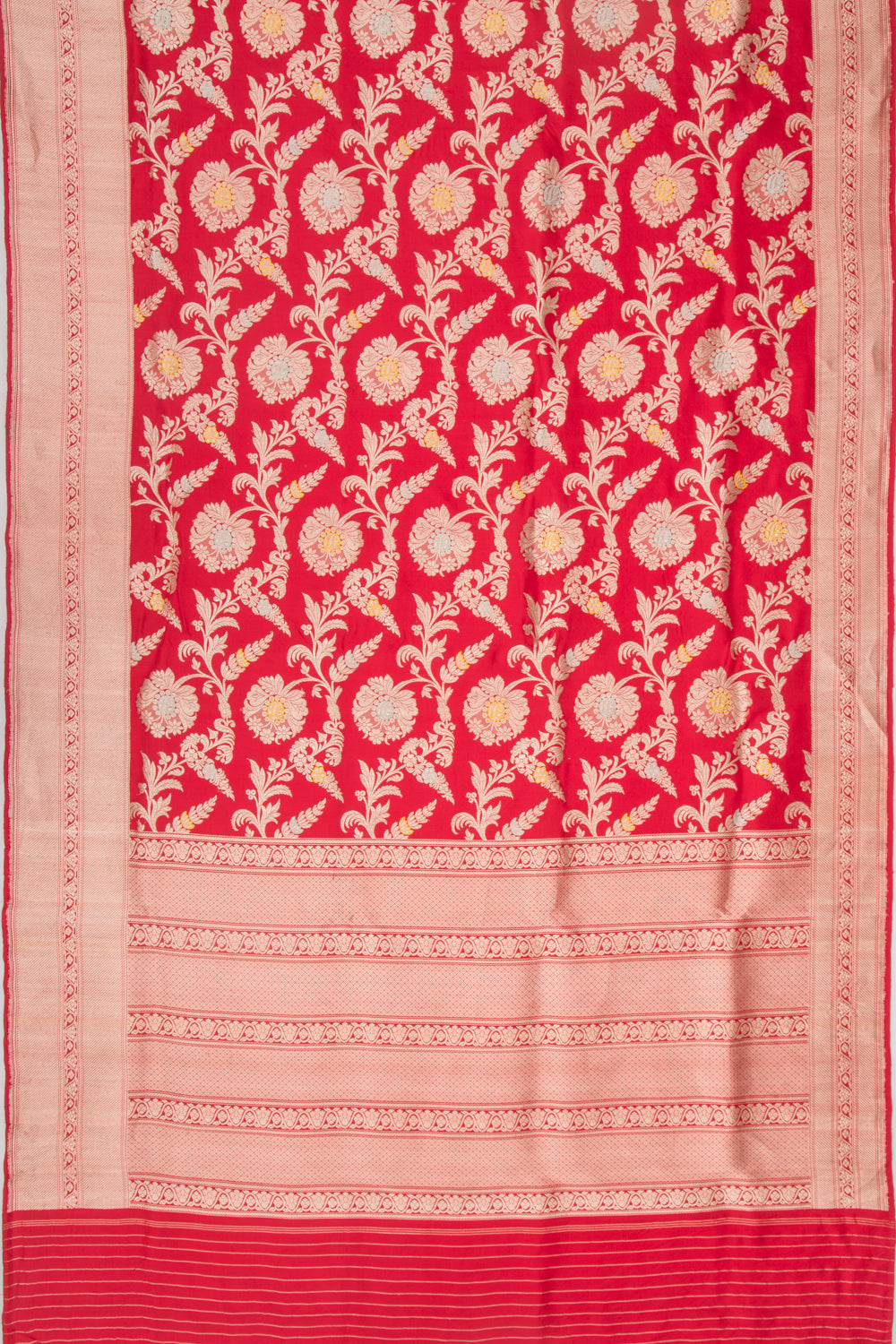 Banarasi Silk Kadwa Jaal Red Saree