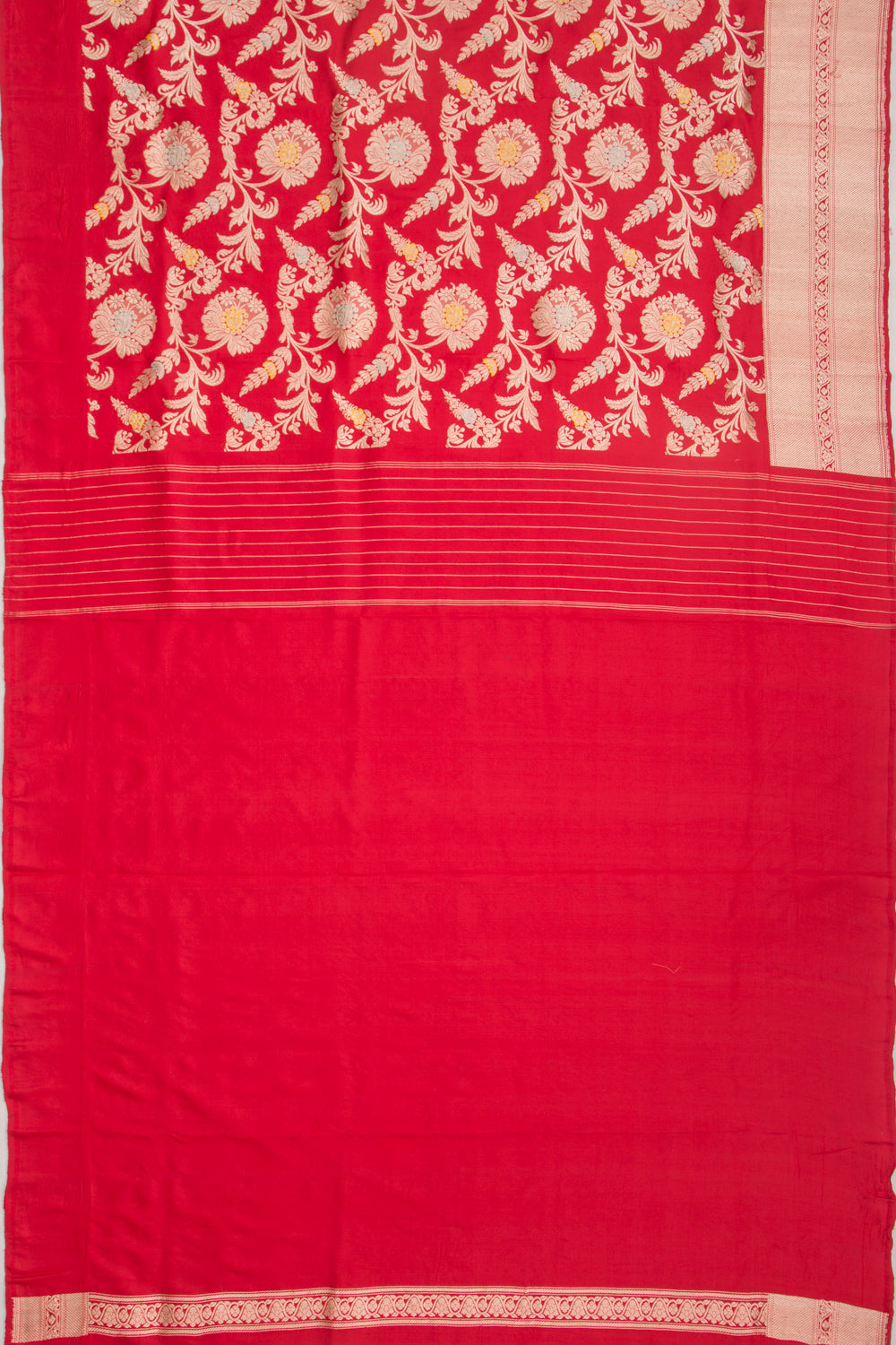Banarasi Silk Kadwa Jaal Red Saree