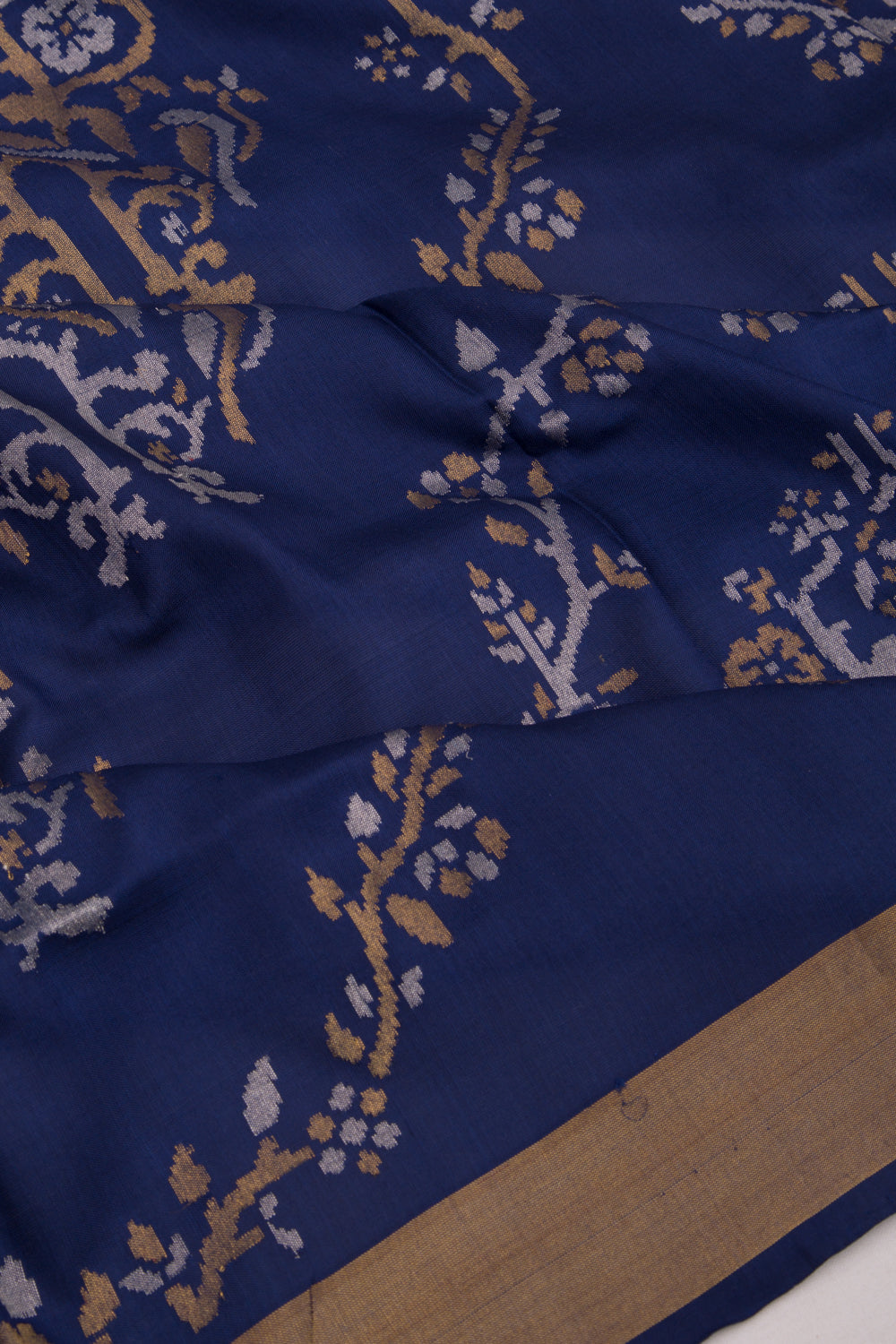 Uppada Silk Jamdani Dark Blue Dupatta