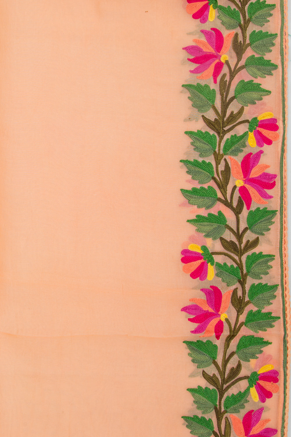 Organza Plain Pastel Orange Saree