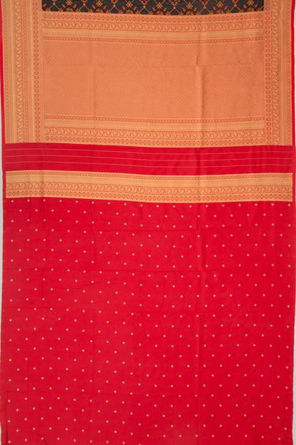 Chanderi Cotton Brocade Black Saree