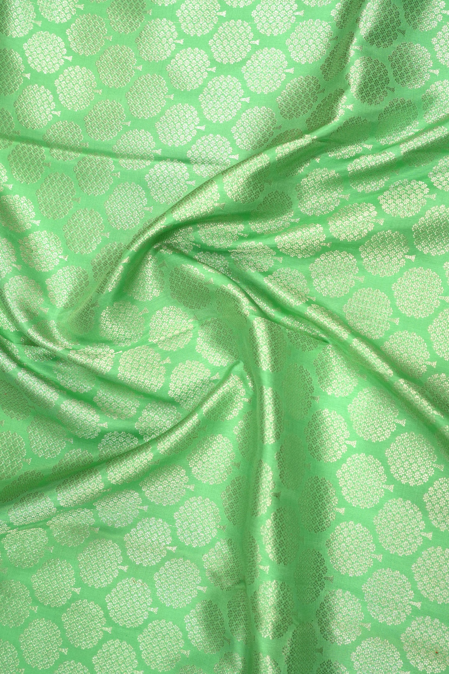 Kanchipuram Silk Brocade Sea Green Saree