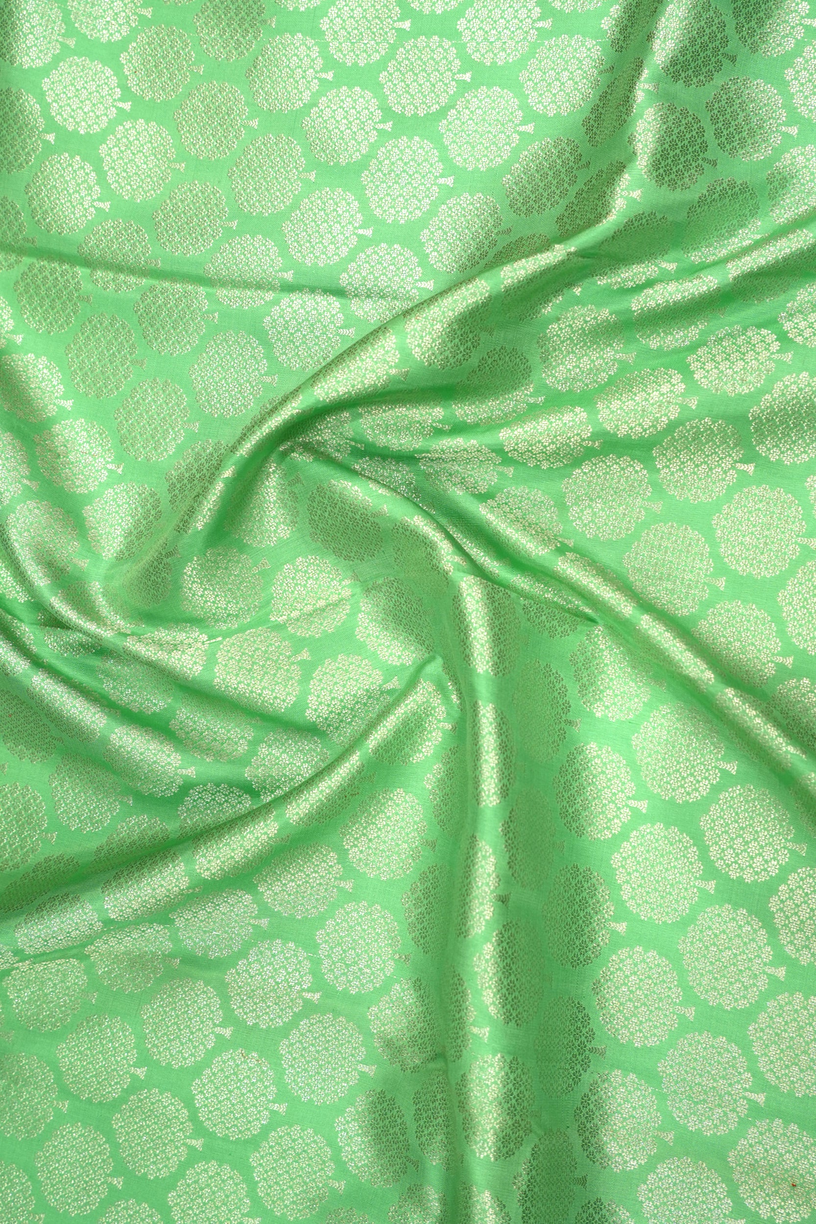 Kanchipuram Silk Brocade Sea Green Saree