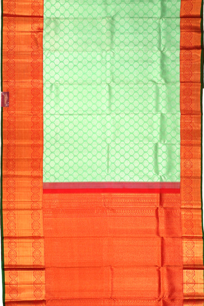Kanchipuram Silk Brocade Sea Green Saree
