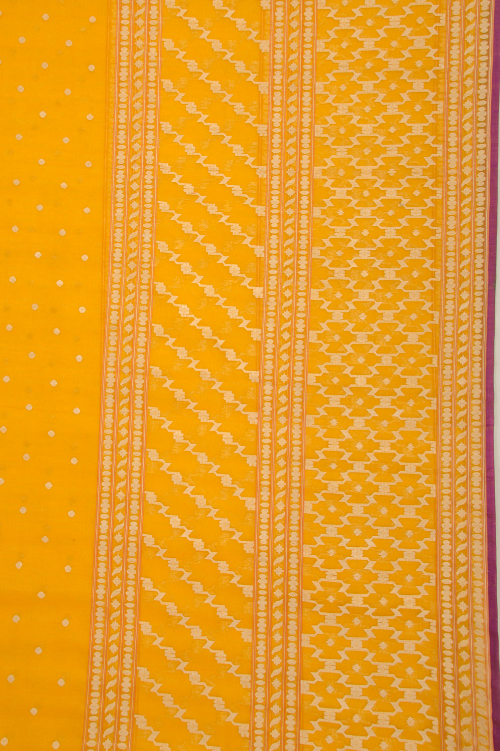 Banarasi Kora Organza Butta Mustard Yellow Saree