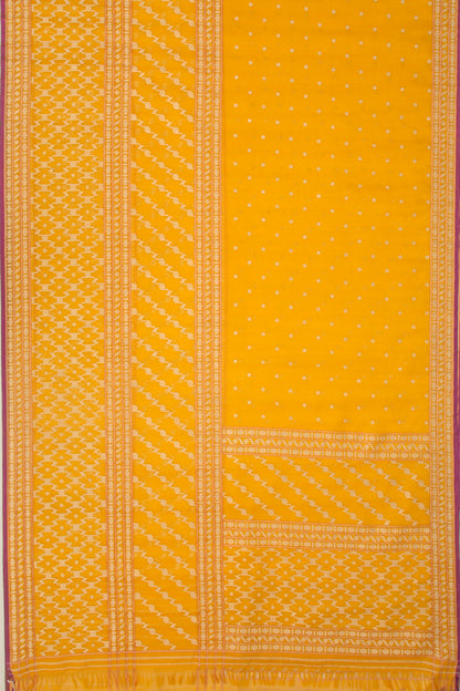 Banarasi Kora Organza Butta Mustard Yellow Saree