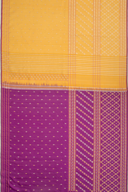 Banarasi Kora Organza Butta Mustard Yellow Saree