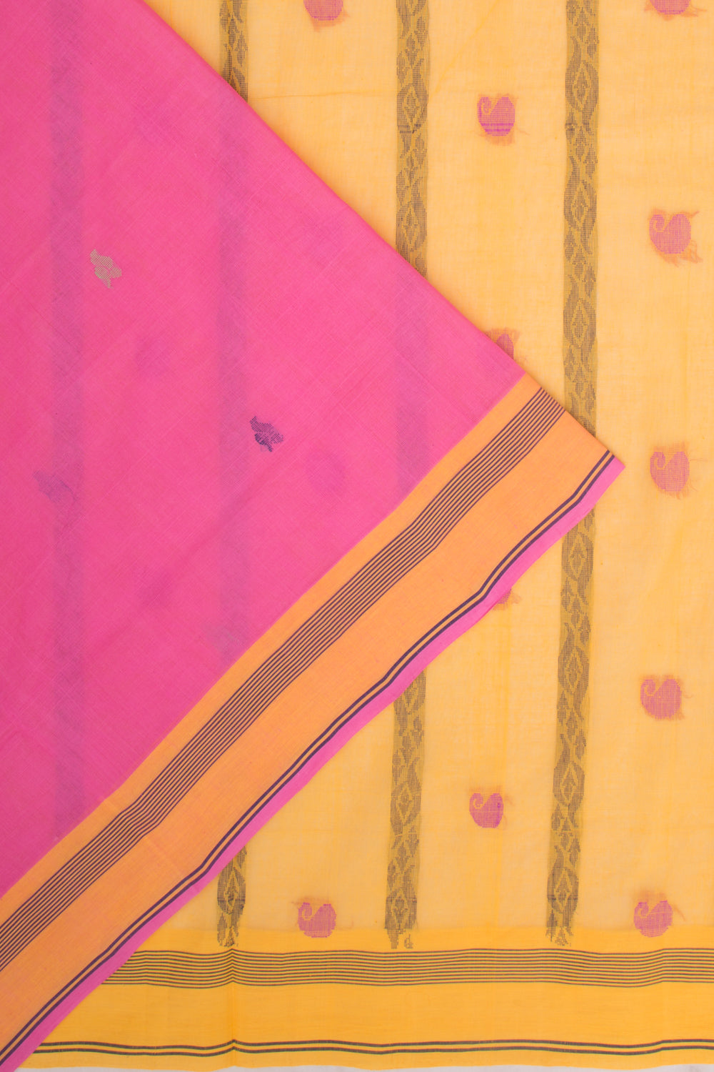 Chettinad Cotton Butta Pink Saree