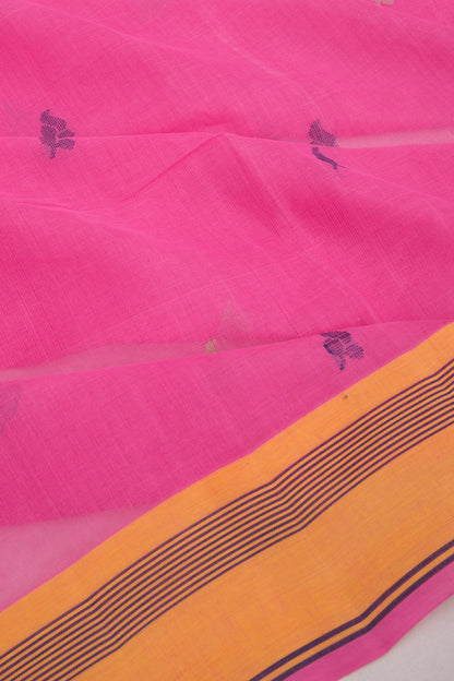 Chettinad Cotton Butta Pink Saree