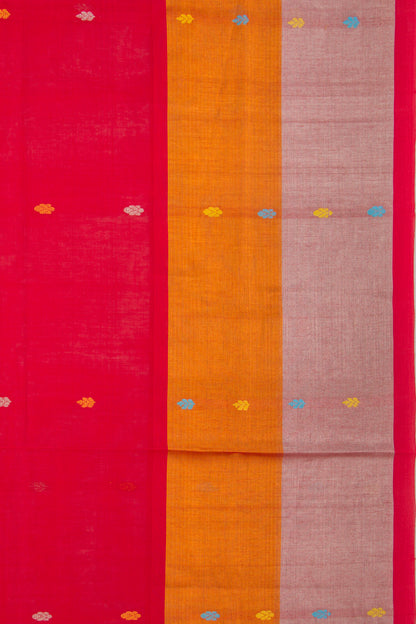 Chettinad Cotton Butta Red Saree