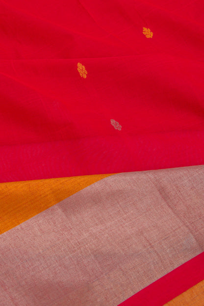Chettinad Cotton Butta Red Saree