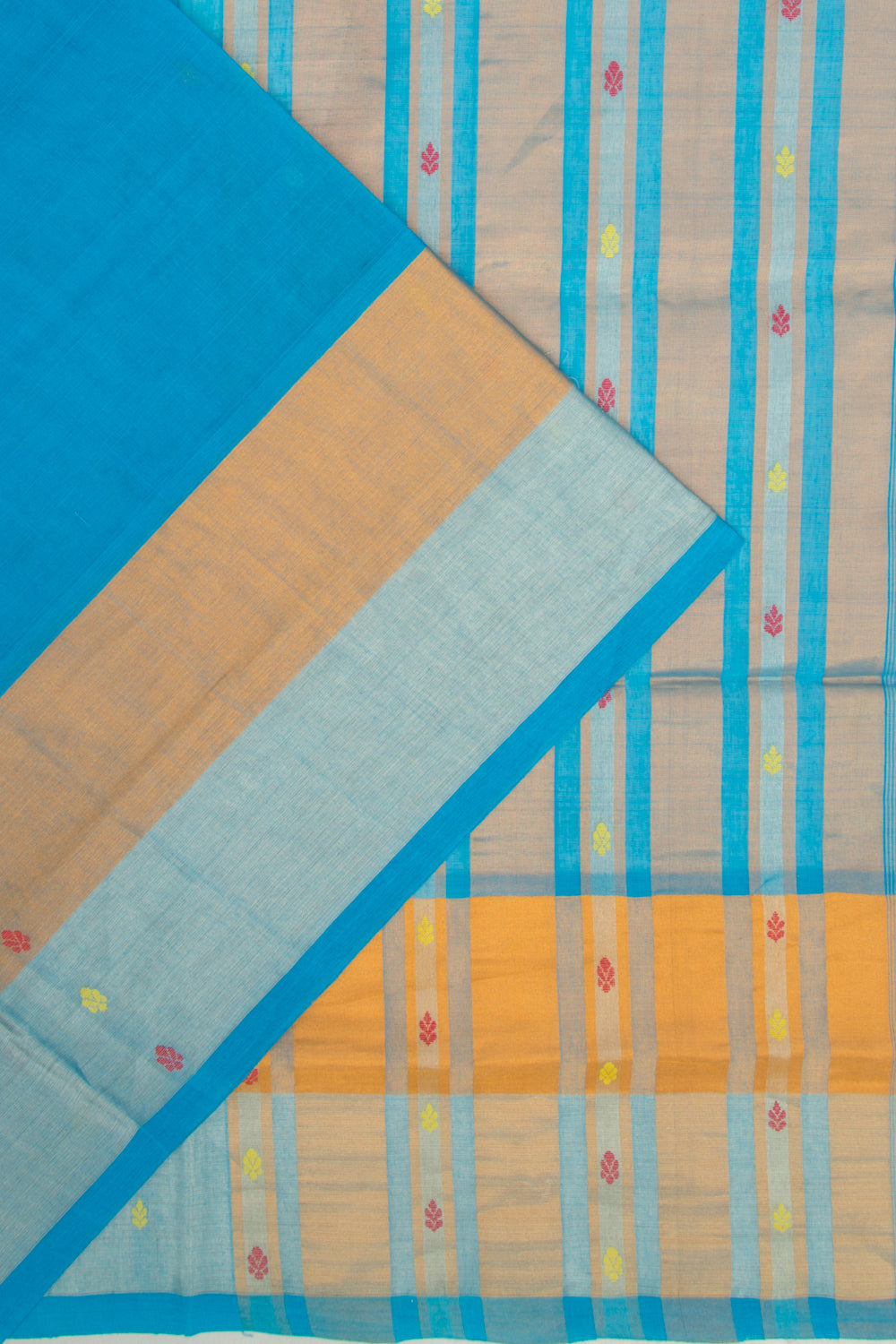 Chettinad Cotton Butta Sky Blue Saree
