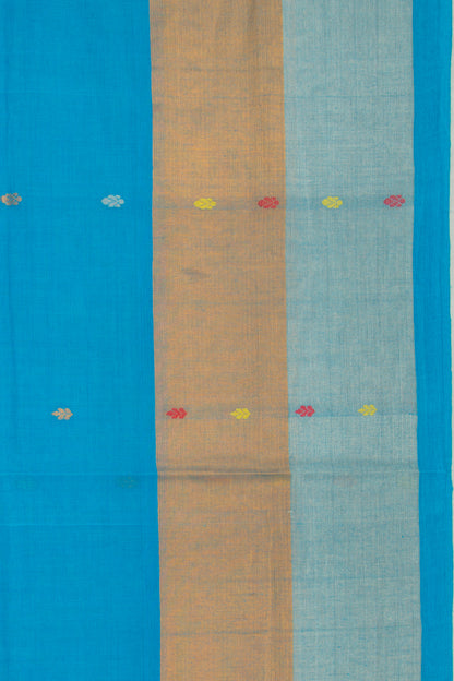 Chettinad Cotton Butta Sky Blue Saree
