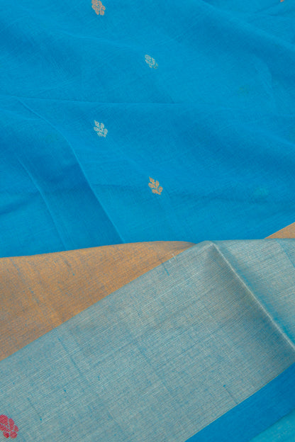 Chettinad Cotton Butta Sky Blue Saree