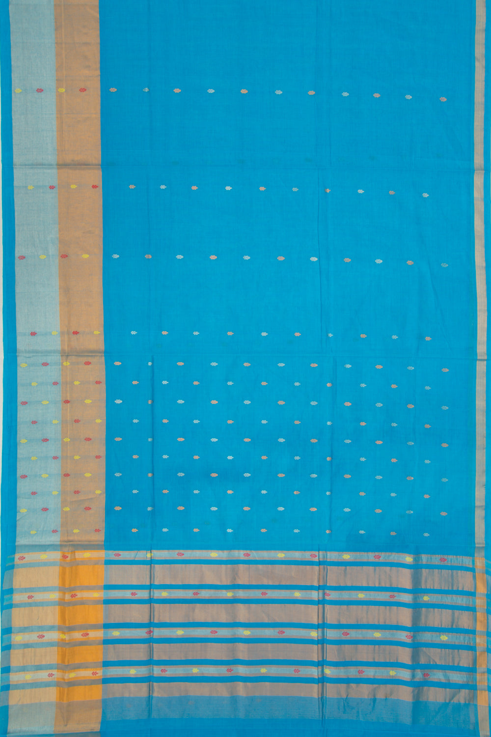 Chettinad Cotton Butta Sky Blue Saree