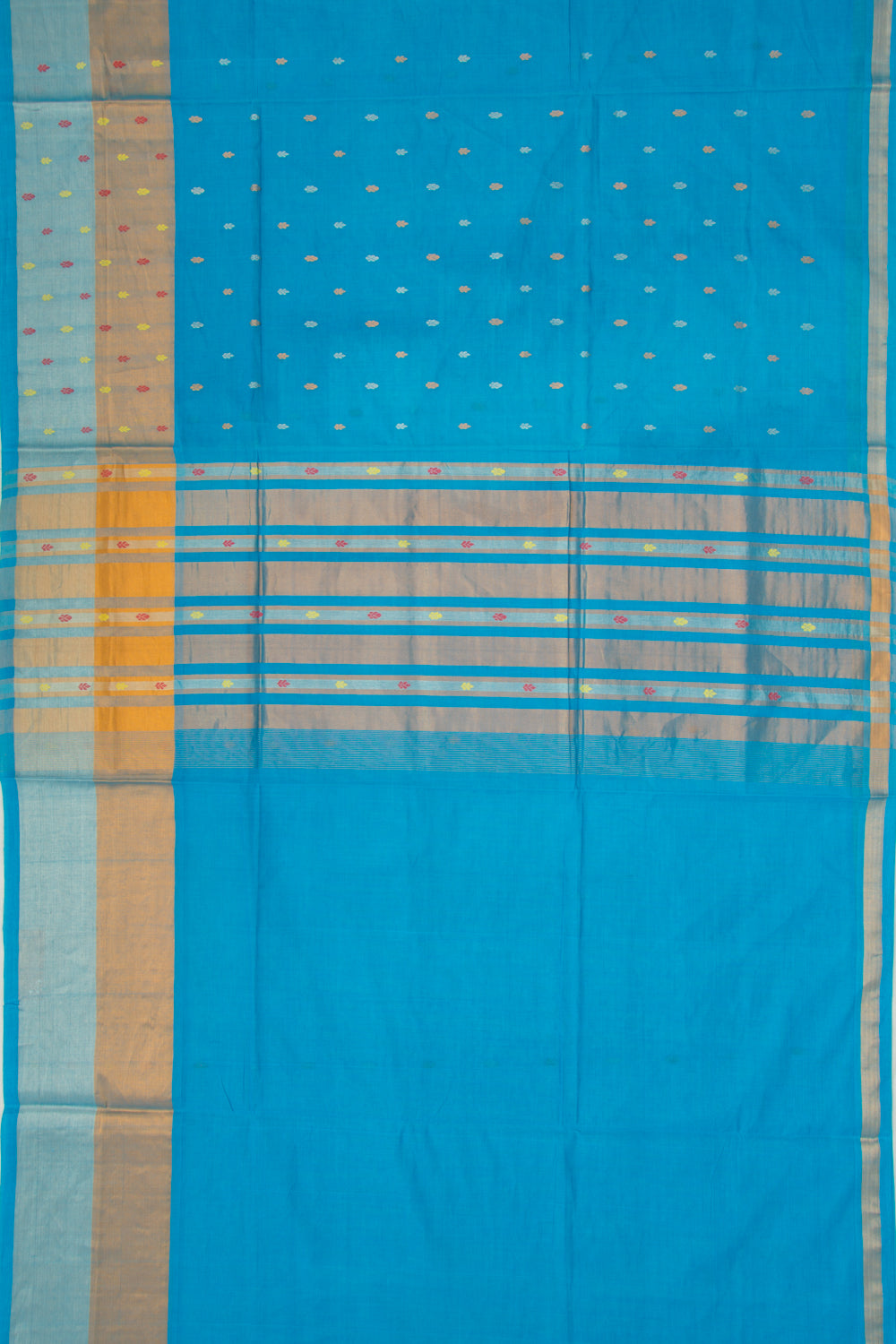 Chettinad Cotton Butta Sky Blue Saree